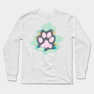 Grey Cat Toe Beans Long Sleeve T-Shirt